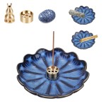 Porcelain Lotus Dish 4 Styles Brass Incense Holder 11cm Porcelain Lotus Dish 4 Styles Brass Incense Holder 11cm
